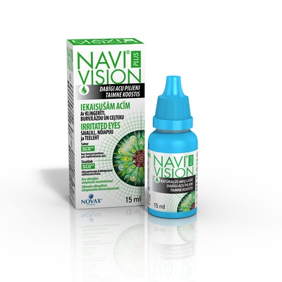 NAVIVISION Plus Irritated Eyes acu pilieni, 15 ml
