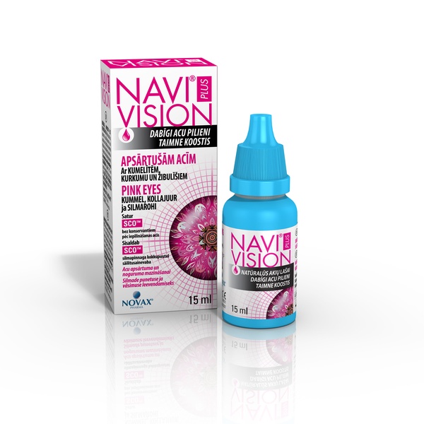 NAVIVISION Plus Pink Eye acu pilieni, 15 ml