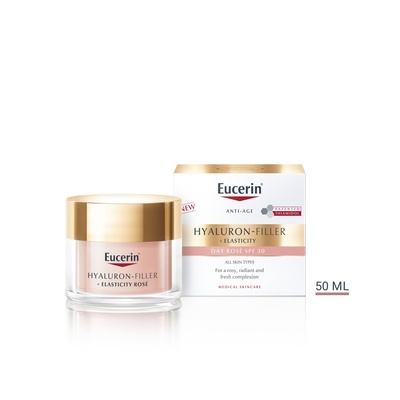 EUC HYALURON-FILLER + ELASTICITY ROSE SPF30 DIEN.KRĒMS 50ML
