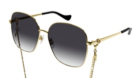 gucci, GG 1089SA, sievietēm, stūrains, metāls